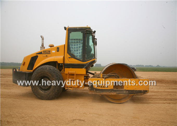 Shantui SR22MP choisissent le rouleau de route de tambour avec le poids total 22800kg pour le tassement