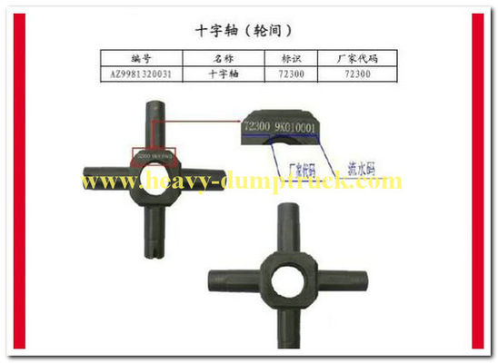 Chine 1.39kg pièces de rechange de croix de joint du nombre AZ9981320031 pour des camions fournisseur