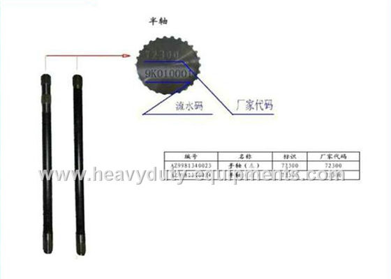 numéro de la pièce AZ9981340023/24 de demi-essieu de pièce de rechange de sinotruk pour des camions de howo fournisseur